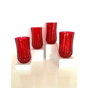 Ruby Red Glass Tumblers